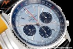 Breitling - Navitimer Chronograph B01 43mm SS/LE Ice Blue/Stk BLS A7750 Mod