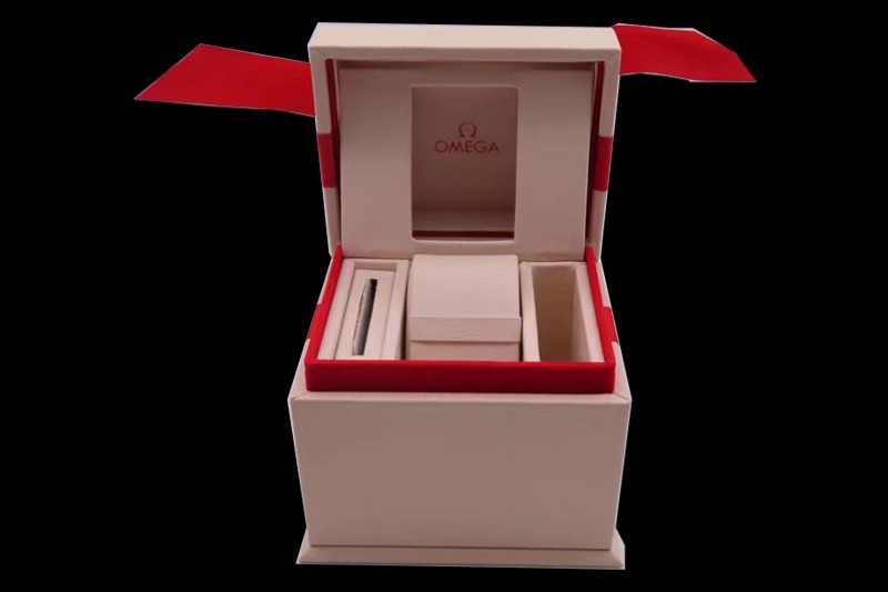 Omega - Leather Box Set 1:1 Quality with Full Set of Booklets and Warranty Cards