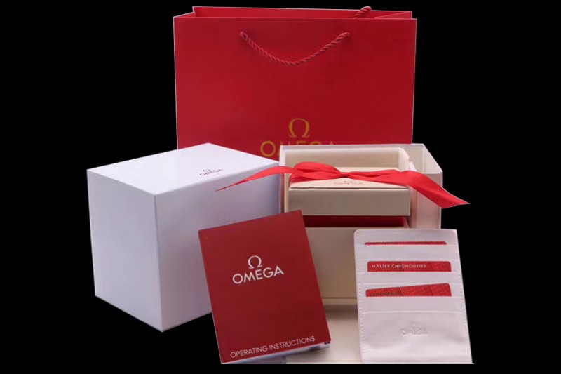 Omega - Leather Box Set 1:1 Quality with Full Set of Booklets and Warranty Cards