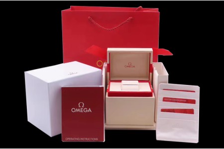 Omega - Leather Box Set 1:1 Quality with Full Set of Booklets and Warranty Cards
