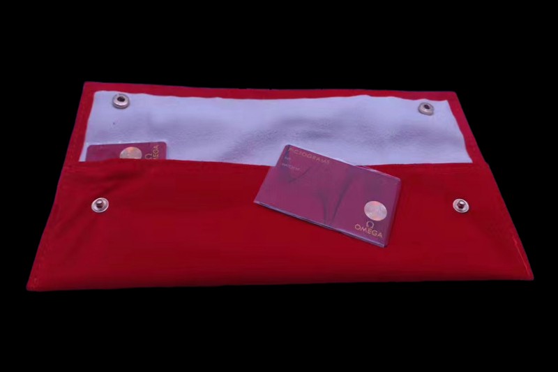 Omega - Red Velvet Portable Watch Pouch with Warranty Card