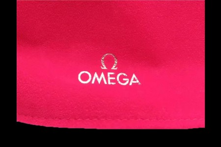 Omega - Red Velvet Portable Watch Pouch with Warranty Card