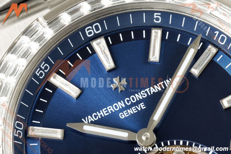 Vacheron Constantin - Overseas 6007V/210G-B955 Diamond SS/SS Blue/Stk ANTF Tourb