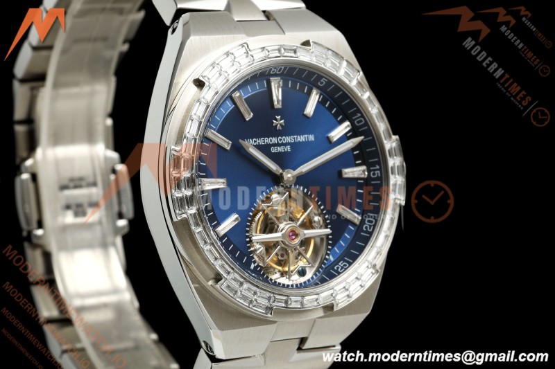 Vacheron Constantin - Overseas 6007V/210G-B955 Diamond SS/SS Blue/Stk ANTF Tourb