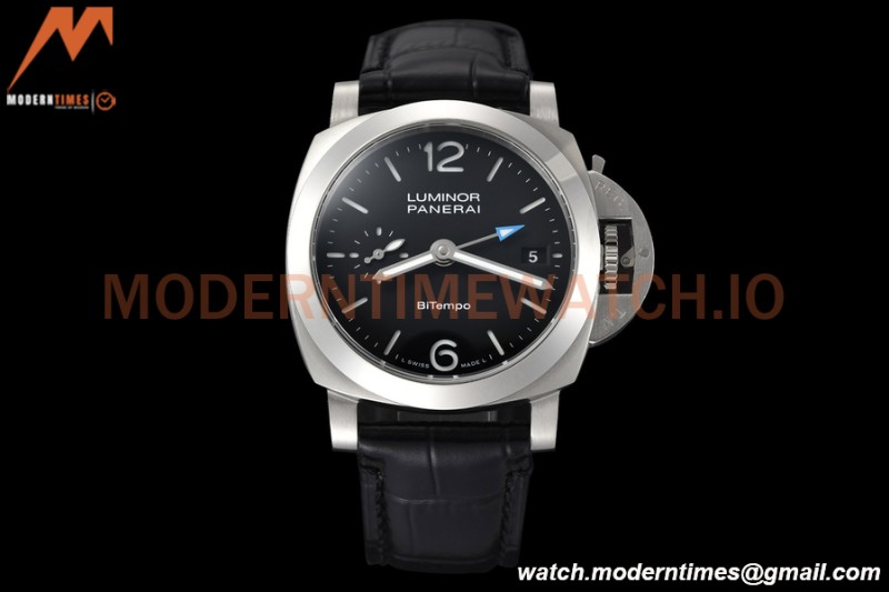 Panerai - PAM1365 Luminor Quaranta BiTempo GMT 40mm SS/LE Black VSF P900