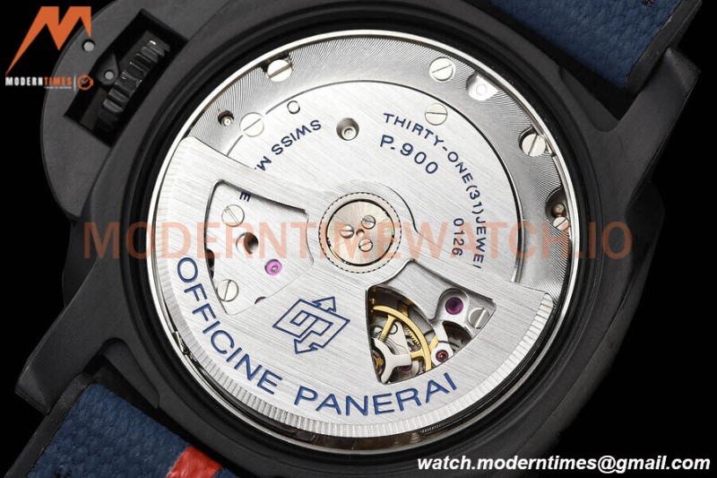 Panerai - PAM1408 Luminor Quaranta Luna Rossa 40mm DLC/RU Blue VSF P900