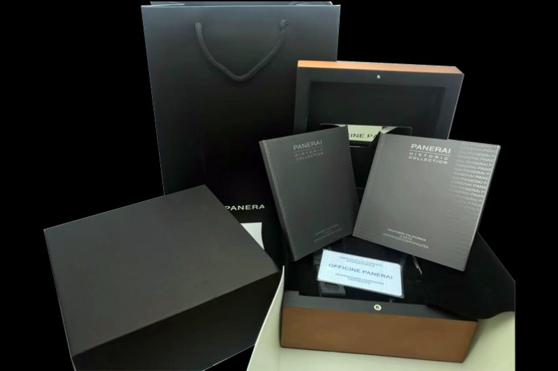 Panerai - Brown Wooden Box Set 1:1 Top Quality with Full Set of Booklets and Card