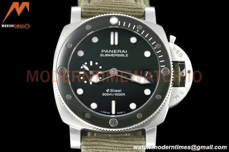 Panerai - PAM1287 Submersible QuarantaQuattro Automatic 44mm SS/NY Green SBF P900