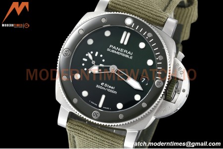 Panerai - PAM1287 Submersible QuarantaQuattro Automatic 44mm SS/NY Green SBF P900