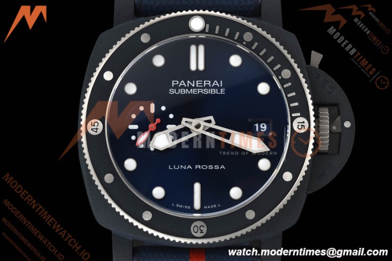 Panerai - PAM1466 Submersible QuarantaQuattro Luna Rossa 44mm CER/RU Blue VSF P900