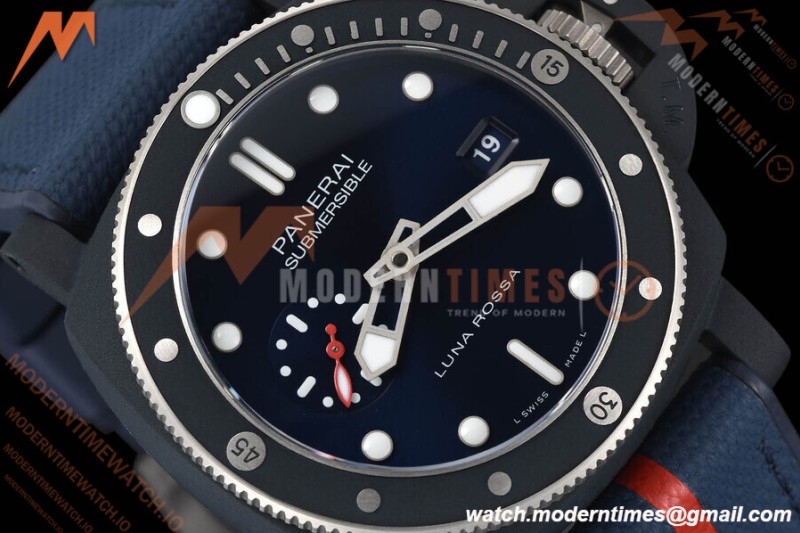 Panerai - PAM1466 Submersible QuarantaQuattro Luna Rossa 44mm CER/RU Blue VSF P900