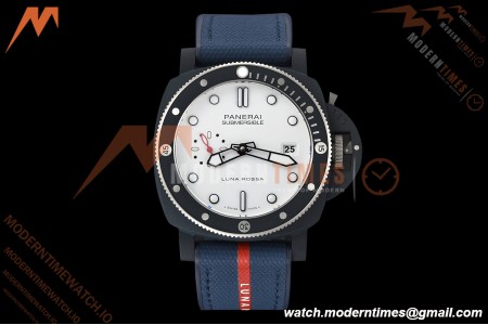 Panerai - PAM1543 Submersible QuarantaQuattro Luna Rossa 44mm CER/RU White VSF P900