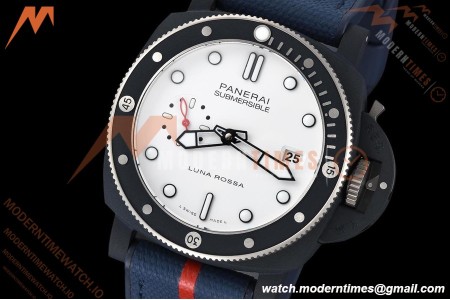 Panerai - PAM1543 Submersible QuarantaQuattro Luna Rossa 44mm CER/RU White VSF P900