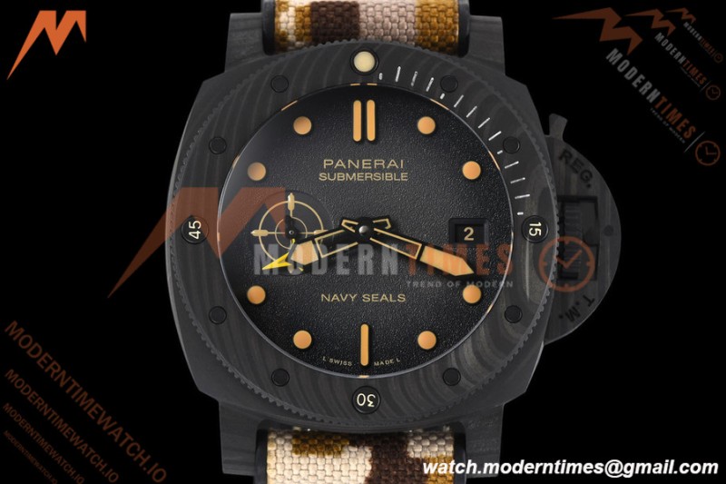 Panerai - PAM1513 Submersible QuarantaQuattro GMT Navy SEALs 44mm CAB/RU G-Black VSF P900