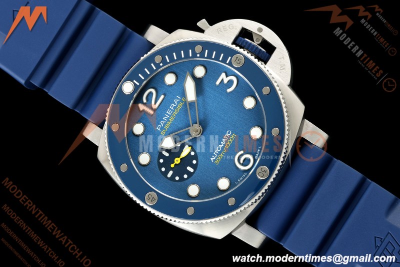Panerai - PAM1676 Submersible QuarantaQuattro Mike Horn 44mm SS/RU Blue VSF P900 | 파네라이 - PAM1676 섭머서블 콰란타콰트로 마이크 혼 44mm SS/RU 블루 VSF P900