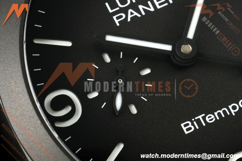 Panerai - PAM1467 Luminor Marina 1950 BiTempo Titanium DLC 44mm TI/NY Black Dial VSF P9010