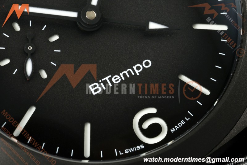 Panerai - PAM1467 Luminor Marina 1950 BiTempo Titanium DLC 44mm TI/NY Black Dial VSF P9010
