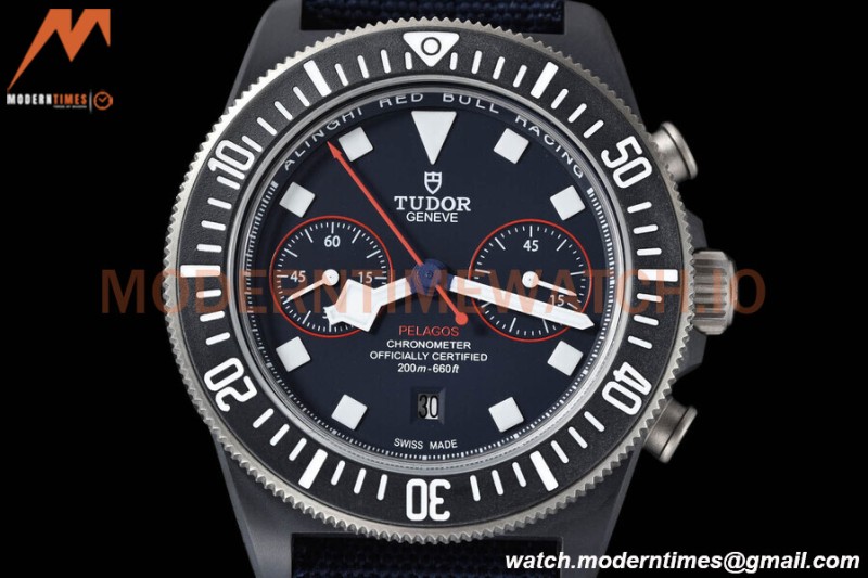Tudor - Pelagos FXD Chrono 25807KN 43mm Alinghi Red Bull TI/NY Blue M+F A7750