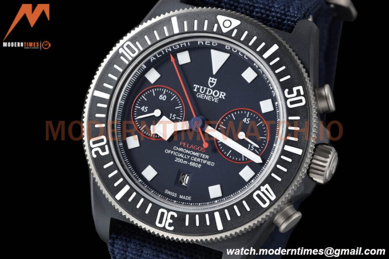 Tudor - Pelagos FXD Chrono 25807KN 43mm Alinghi Red Bull TI/NY Blue M+F A7750