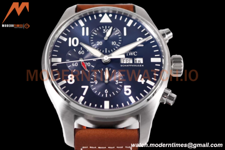 IWC - Pilots Chrono "Le Petit Prince" IW377714 SS/LE Blue/Num ZF V2 A7750