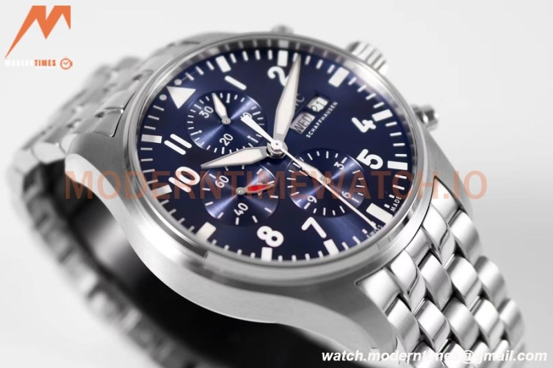 IWC - Pilots Chrono "Le Petit Prince” IW377717 SS/SS Blue/Num ZF V2 A7750