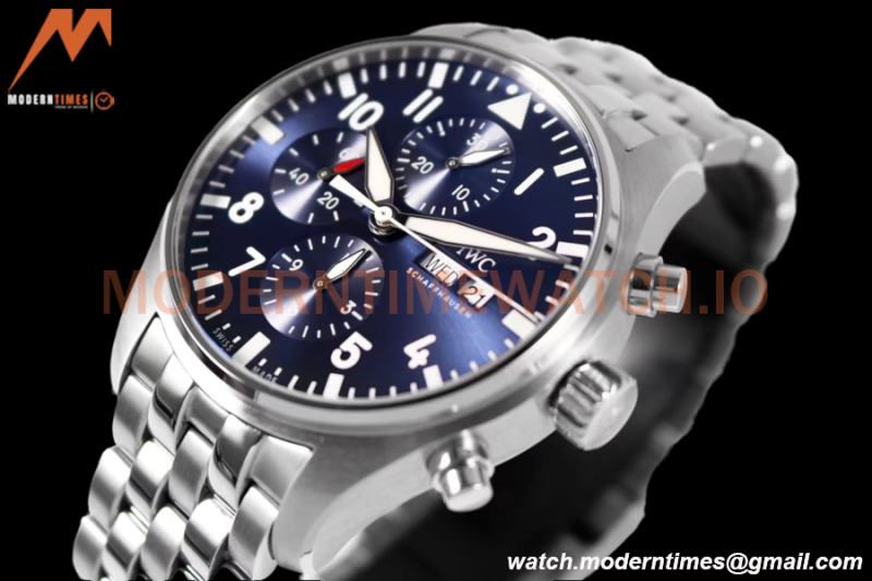 IWC - Pilots Chrono "Le Petit Prince” IW377717 SS/SS Blue/Num ZF V2 A7750
