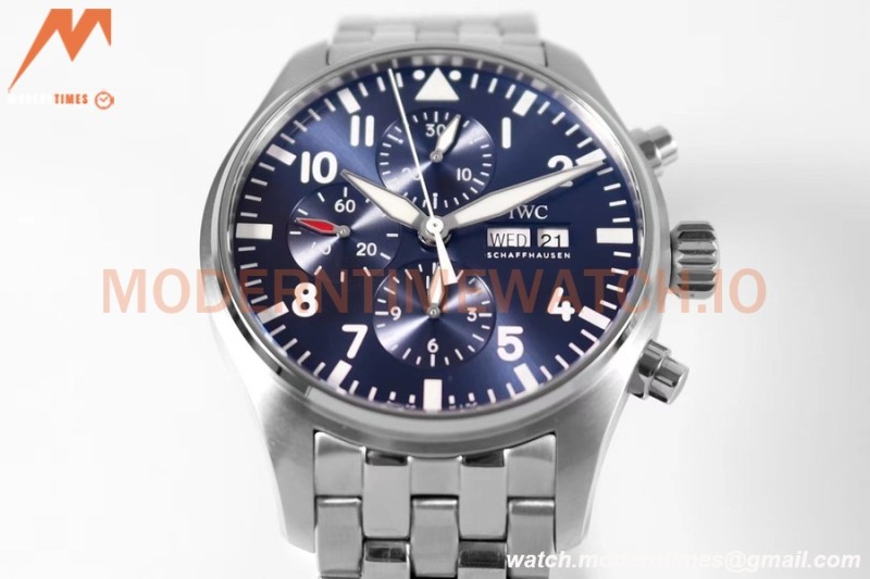 IWC - Pilots Chrono "Le Petit Prince” IW377717 SS/SS Blue/Num ZF V2 A7750