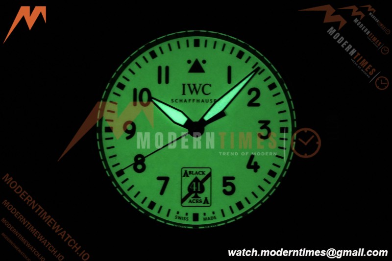 IWC - Pilots 41mm Automatic IW326905 Black Aces PVD/RU Full Lumed White Dial BLSF MY9015 | IWC - 파일럿 41mm 오토매틱 IW326905 블랙 에이스 PVD/RU 풀 루미네이팅 화이트 다이얼 BLSF MY9015