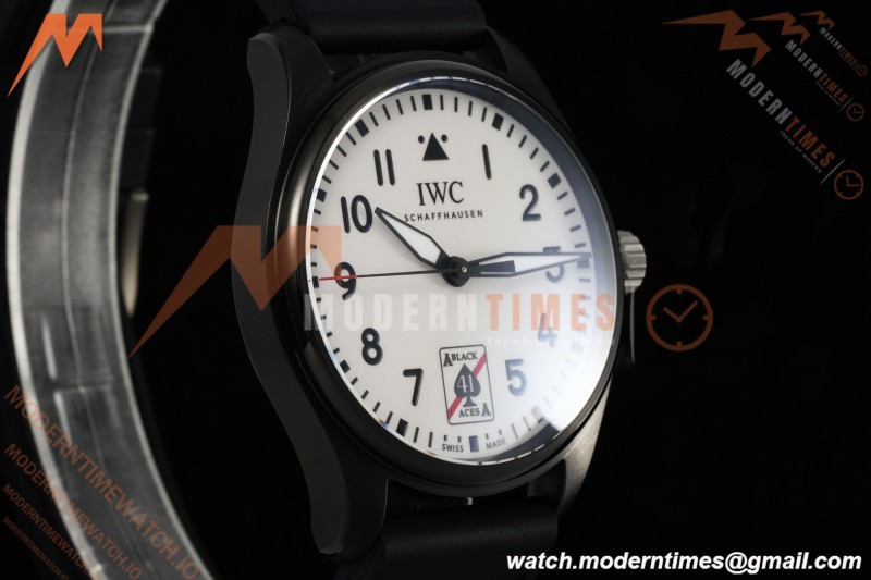 IWC - Pilots 41mm Automatic IW326905 Black Aces PVD/RU Full Lumed White Dial BLSF MY9015 | IWC - 파일럿 41mm 오토매틱 IW326905 블랙 에이스 PVD/RU 풀 루미네이팅 화이트 다이얼 BLSF MY9015
