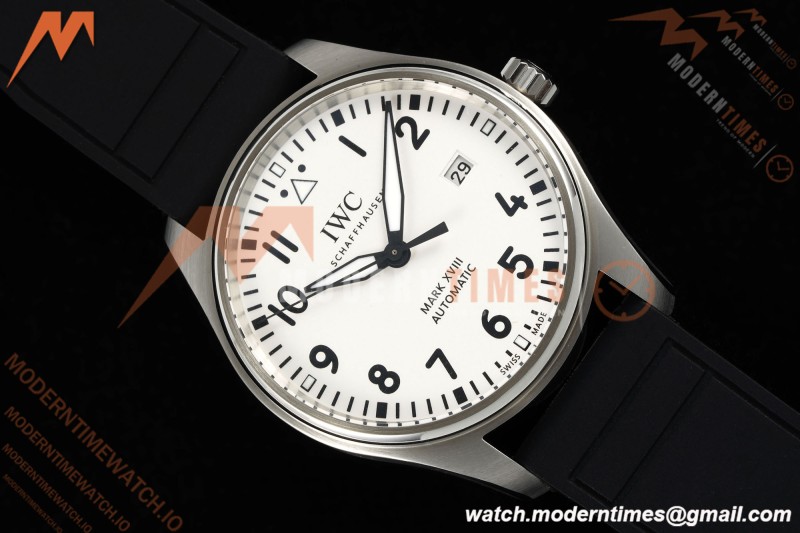 IWC - Mark XVIII 40mm Automatic IW327012 Pilots SS/RU Wht/Num BLSF MY9015