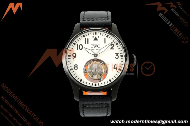 IWC - Big Pilots 43mm Le Petit Prince PVD/LE White Dial RMSF Tourbillon | IWC - 빅 파일럿 43mm 르 쁘띠 프린스 PVD/LE 화이트 다이얼 RMSF 뚜르비옹