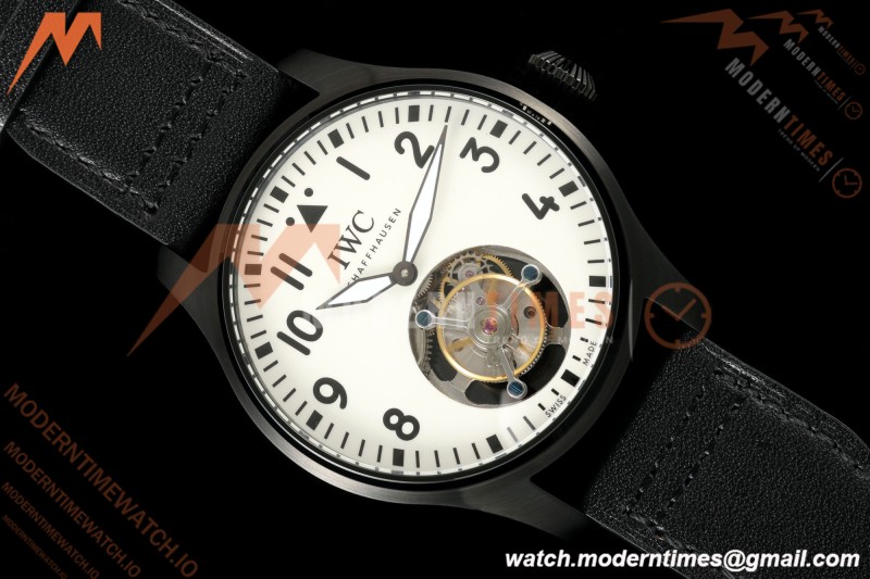 IWC - Big Pilots 43mm Le Petit Prince PVD/LE White Dial RMSF Tourbillon | IWC - 빅 파일럿 43mm 르 쁘띠 프린스 PVD/LE 화이트 다이얼 RMSF 뚜르비옹