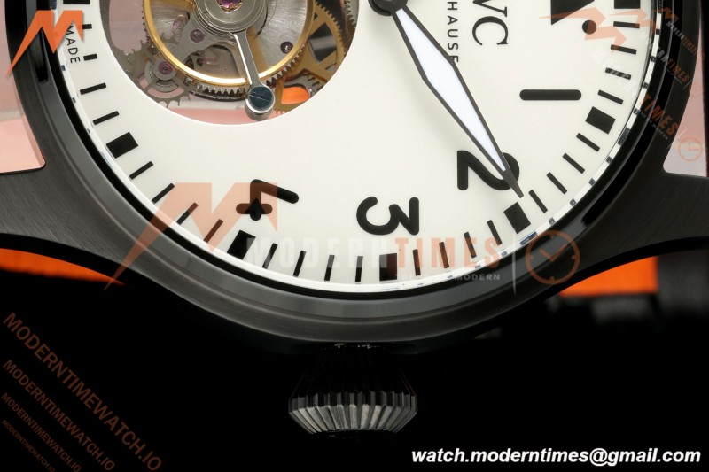 IWC - Big Pilots 43mm Le Petit Prince PVD/LE White Dial RMSF Tourbillon | IWC - 빅 파일럿 43mm 르 쁘띠 프린스 PVD/LE 화이트 다이얼 RMSF 뚜르비옹