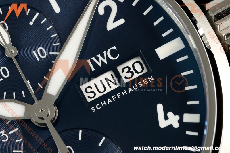 IWC - Pilots Chrono IW388102 41mm SS/SS Blue/Num APSF Cal. 69385 Mod