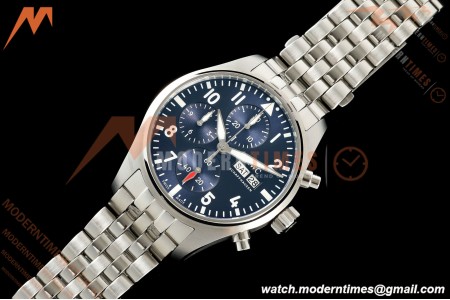 IWC - Pilots Chrono IW388102 41mm SS/SS Blue/Num APSF Cal. 69385 Mod