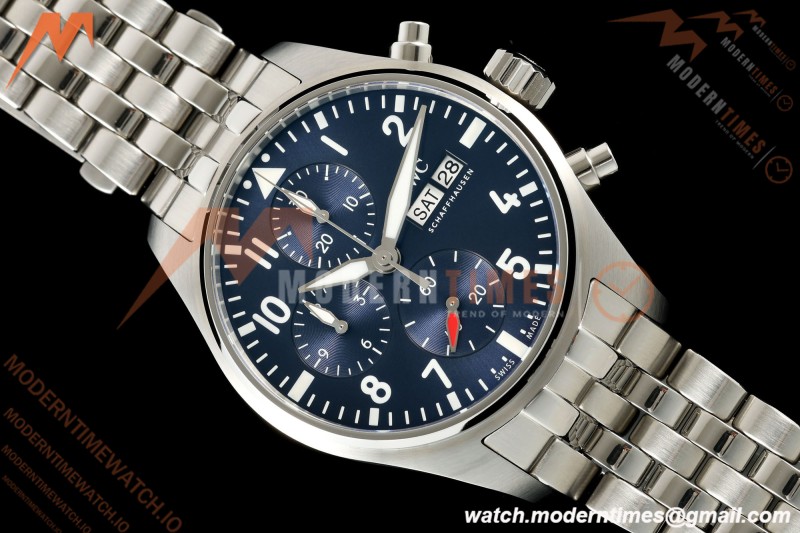 IWC - Pilots Chrono IW388102 41mm SS/SS Blue/Num APSF Cal. 69385 Mod