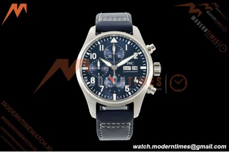 IWC - Pilots Chrono IW388101 41mm SS/LE Blue/Num APSF Cal. 69385 Mod