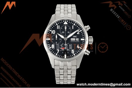 IWC - Pilots Chrono IW388113 41mm SS/SS Blk/Num APSF Cal. 69385 Mod