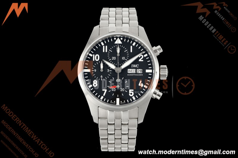 IWC - Pilots Chrono IW388113 41mm SS/SS Blk/Num APSF Cal. 69385 Mod