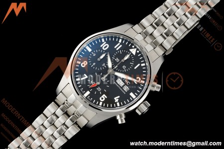 IWC - Pilots Chrono IW388113 41mm SS/SS Blk/Num APSF Cal. 69385 Mod