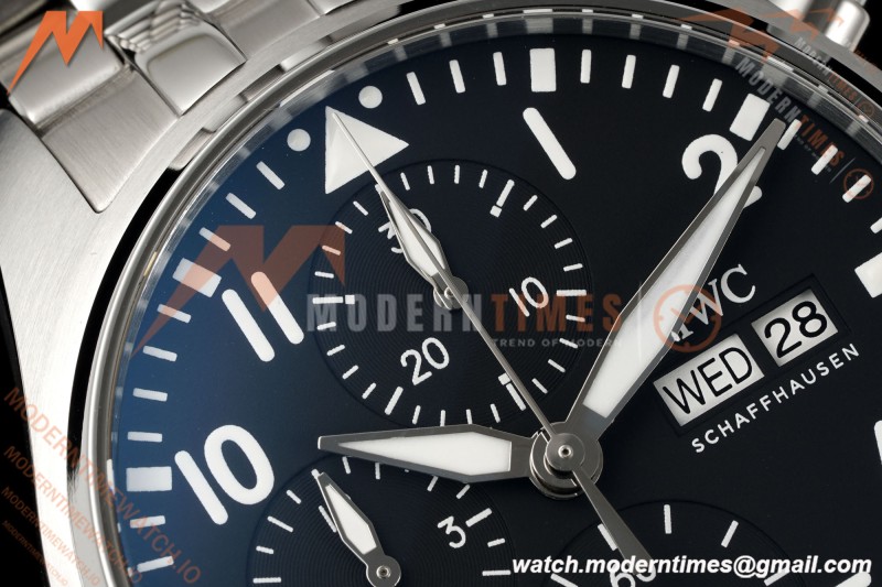 IWC - Pilots Chrono IW388113 41mm SS/SS Blk/Num APSF Cal. 69385 Mod