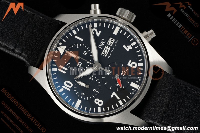 IWC - Pilots Chrono IW388111 41mm SS/LE Blk/Num APSF Cal. 69385 Mod