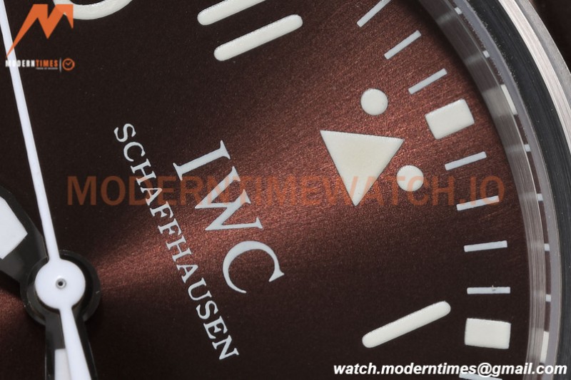 IWC - Mark XVIII 40mm Pilots Automatic SS/LE Brown GDF MY8215