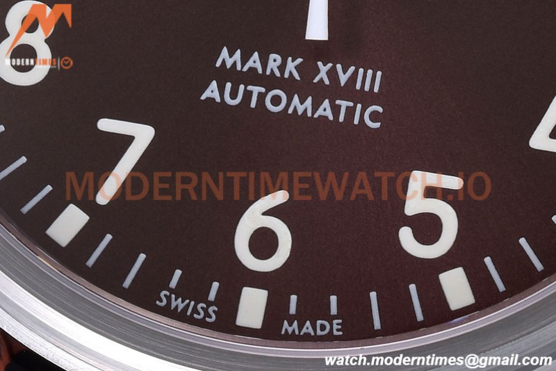 IWC - Mark XVIII 40mm Pilots Automatic SS/LE Brown GDF MY8215