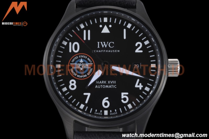 IWC - Mark XVIII 40mm Pilots Top Gun "SFTI" Automatic DLC/NY Black GDF MY8215