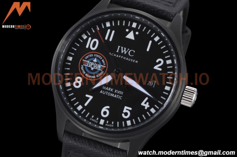 IWC - Mark XVIII 40mm Pilots Top Gun "SFTI" Automatic DLC/NY Black GDF MY8215