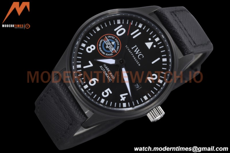 IWC - Mark XVIII 40mm Pilots Top Gun "SFTI" Automatic DLC/NY Black GDF MY8215
