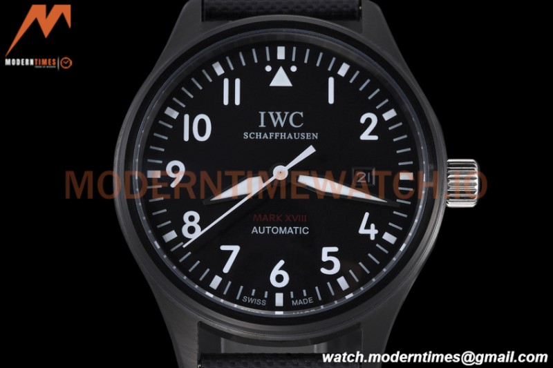 IWC - Mark XVIII 40mm Pilots Automatic DLC/NY Black GDF MY8215