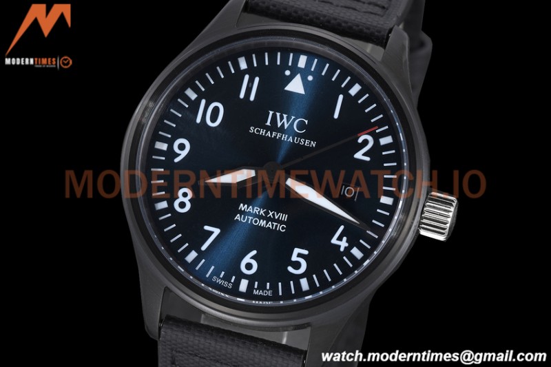 IWC - Mark XVIII 40mm Pilots Automatic DLC/NY Blue GDF MY8215
