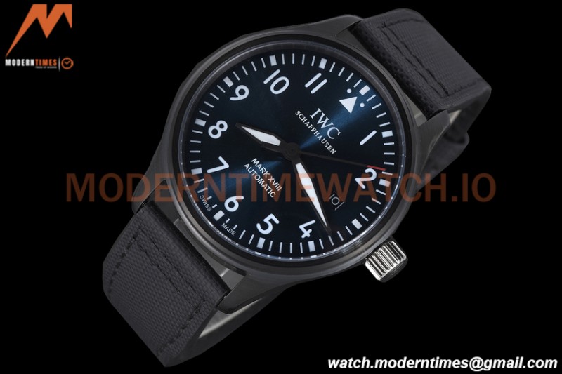 IWC - Mark XVIII 40mm Pilots Automatic DLC/NY Blue GDF MY8215